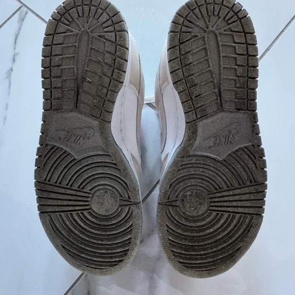 Nike Dunk Low White and Tan Sneakers - Picture 6 of 6